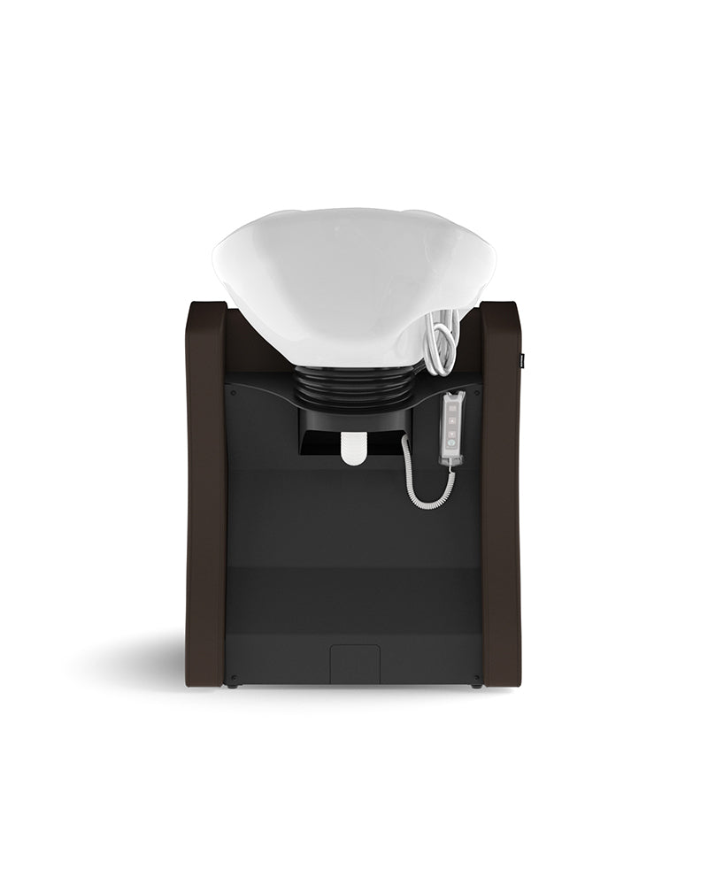 Fredda II - Brown washing unit with massage with white basin